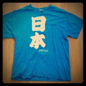 Vintage Japan Character Mens M Tee shirt Blue